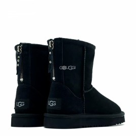Ugg Kids Classic Short Zip II Black