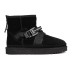Мужские ультра короткие угги UGG Classic Ultra Mini Hybrid Strap Short Boots Black