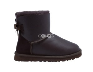 Mini Bailey Bow Metallic Chocolate