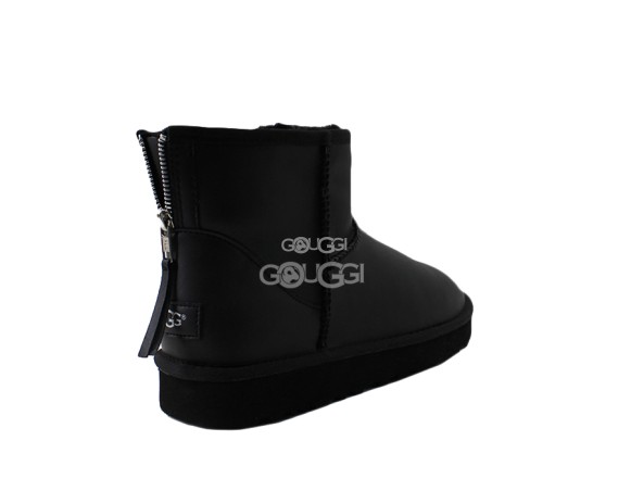 Mini Zip Metallic Black  