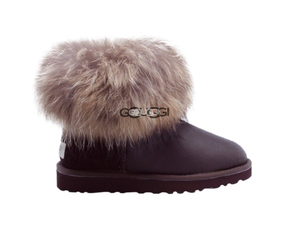 Mini Fox Fur Metallic Chocolate