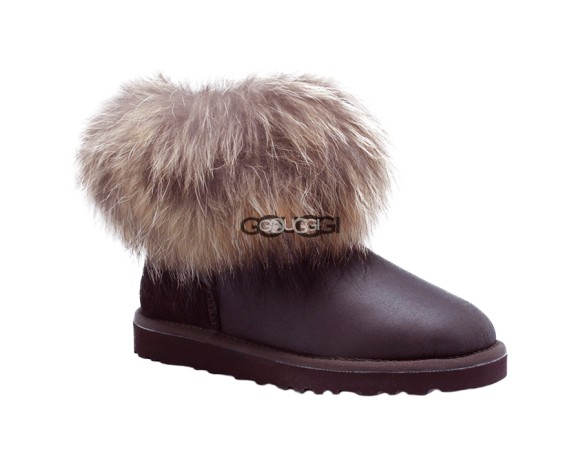 Mini Fox Fur Metallic Chocolate