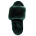 Женские тапочки Fluff Slide Slippers Dark Green