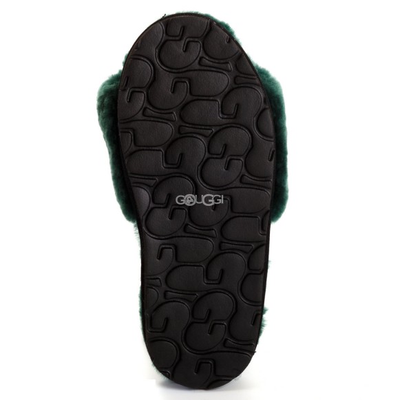 Женские тапочки Fluff Slide Slippers Dark Green