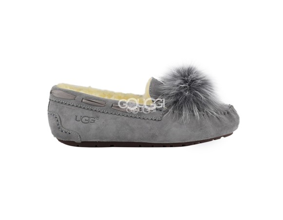 Женские мокасины Dakota Pom Pom Grey