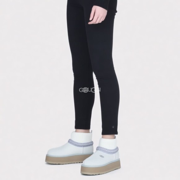 Женские слипоны на платформе UGG Tazz Knit White